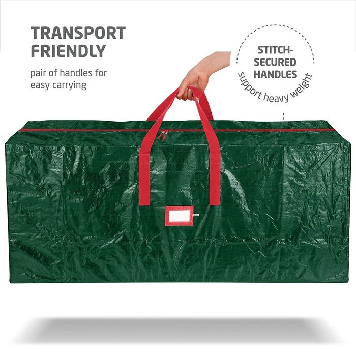 165cm Large Christmas Tree Storage Bag Durable Reinforced Handles & Dual Zipper Waterproof Material Protects From Dust, Moisture & Insect (Green) 8 165cm Large Christmas Tree Storage Bag Durable Reinforced Handles & Dual Zipper Waterproof Material Protects From Dust, Moisture & Insect (Green) - Image 8