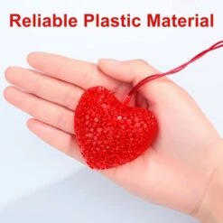 3M 20 LED Heart String Lights Valentines Day Heart Plastic Light Set Battery Operated Fairy String Lights For Valentines, Wedding, Christmas, Birthday Party Decor (RED) -Christmas Lights Store 286361 2458553 HD