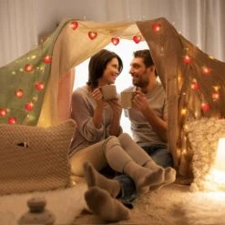 3M 20 LED Heart String Lights Valentines Day Heart Plastic Light Set Battery Operated Fairy String Lights For Valentines, Wedding, Christmas, Birthday Party Decor (RED) -Christmas Lights Store 286361 2458559 HD