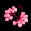 3M 20 LED Heart String Lights Valentines Day Heart Plastic Light Set Battery Operated Fairy String Lights For Valentines, Wedding, Christmas, Birthday Party Decor (Pink)