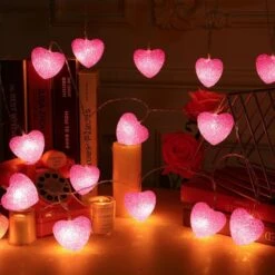 3M 20 LED Heart String Lights Valentines Day Heart Plastic Light Set Battery Operated Fairy String Lights For Valentines, Wedding, Christmas, Birthday Party Decor (Pink) 15 3M 20 LED Heart String Lights Valentines Day Heart Plastic Light Set Battery Operated Fairy String Lights For Valentines, Wedding, Christmas, Birthday Party Decor (Pink) -Christmas Lights Store 286363 2458579 HD