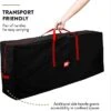Christmas Tree Storage Bag, Durable Handles And Sleek Dual Zipper165 X 38 X 76 CM Black