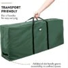 Christmas Tree Storage Bag, Durable Handles And Sleek Dual Zipper165 X 38 X 76 CM Green