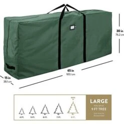 Christmas Tree Storage Bag, Durable Handles And Sleek Dual Zipper165 X 38 X 76 CM Green -Christmas Lights Store 286383 2458819 F