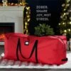 Christmas Tree Storage Bag, Durable Handles And Sleek Dual Zipper165 X 38 X 76 CM Red