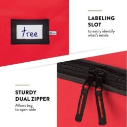 Christmas Tree Storage Bag, Durable Handles And Sleek Dual Zipper165 X 38 X 76 CM Red -Christmas Lights Store 286385 2458833 HD