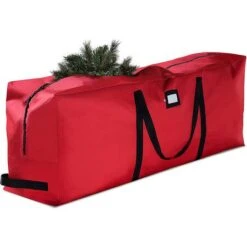 Christmas Tree Storage Bag, Durable Handles And Sleek Dual Zipper165 X 38 X 76 CM Red -Christmas Lights Store 286385 2458835 F