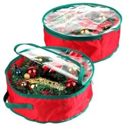 Christmas Wreath Storage Container Clear Bag 76 X 20 CM