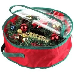 Christmas Wreath Storage Container Clear Bag 76 X 20 CM -Christmas Lights Store 286413 2459085 F