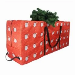 Christmas Tree Storage Bag Fits Unassembled Artificial Trees, Waterproof Storage Container With Durable Handle, Zipper(122*38*51cm)