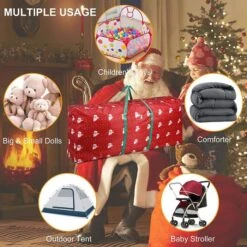 Christmas Tree Storage Bag Fits Unassembled Artificial Trees, Waterproof Storage Container With Durable Handle, Zipper(122*38*51cm) -Christmas Lights Store 287027 2466921 HD