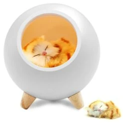 Room Decor For Women, Vency Cat Night Light For Bedroom Cute Cat House Valentine Christmas Birthday Gifts (White)