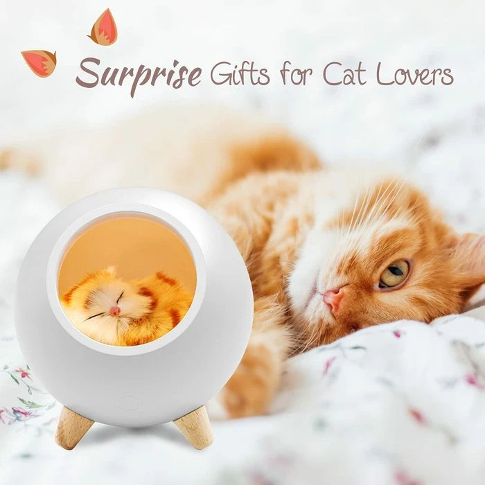 Room Decor For Women, Vency Cat Night Light For Bedroom Cute Cat House Valentine Christmas Birthday Gifts (White) 2 Room Decor For Women, Vency Cat Night Light For Bedroom Cute Cat House Valentine Christmas Birthday Gifts (White) - Image 2