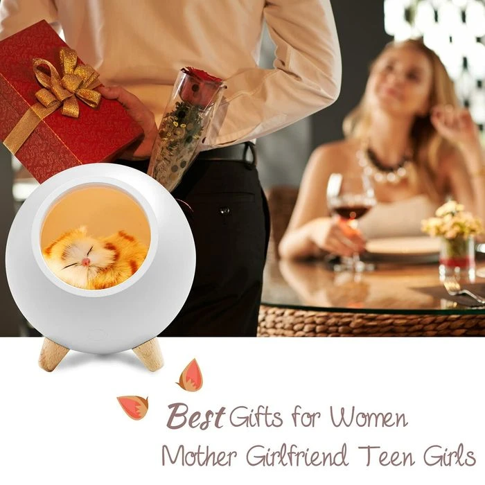 Room Decor For Women, Vency Cat Night Light For Bedroom Cute Cat House Valentine Christmas Birthday Gifts (White) 4 Room Decor For Women, Vency Cat Night Light For Bedroom Cute Cat House Valentine Christmas Birthday Gifts (White) - Image 4