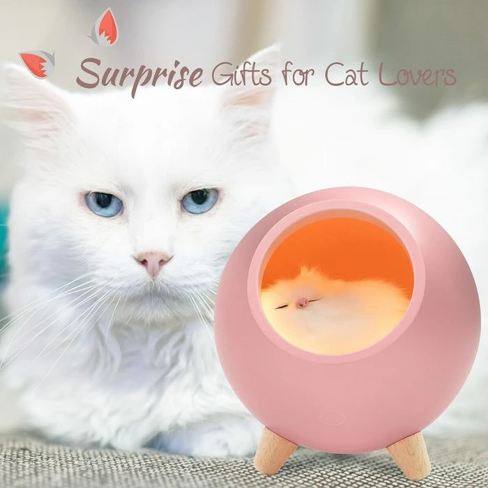 Room Decor For Women, Vency Cat Night Light For Bedroom Cute Cat House Valentine Christmas Birthday Gifts (Pink) 2 Room Decor For Women, Vency Cat Night Light For Bedroom Cute Cat House Valentine Christmas Birthday Gifts (Pink) - Image 2