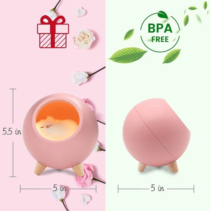 Room Decor For Women, Vency Cat Night Light For Bedroom Cute Cat House Valentine Christmas Birthday Gifts (Pink) 7 Room Decor For Women, Vency Cat Night Light For Bedroom Cute Cat House Valentine Christmas Birthday Gifts (Pink) - Image 7
