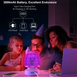 Night Light Bluetooth Speaker, 360 Rotation 7 Color Changing LED Dimmable Beside Table Lamp For Bedroom, Cool Stuff Christmas Gift -Christmas Lights Store 289659 2491231 HD