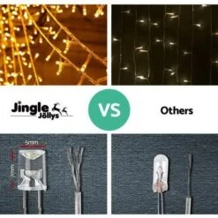 Jingle Jollys 800 LED Christmas Icicle Lights - Warm White -Christmas Lights Store 99619 2257699 F